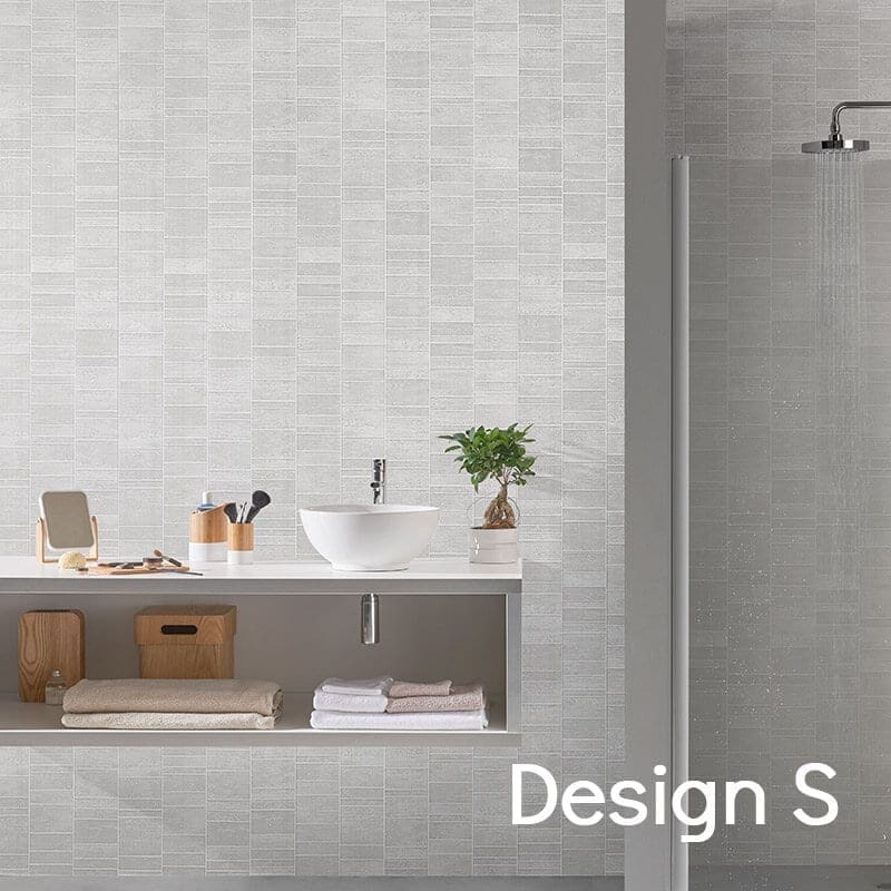 White Tile Effect Pvc Wall Panels Bathrooms Kitchen Targwall - Tile Panels For Bathroom Walls