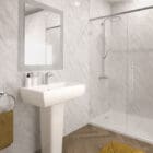 Waterproof Idium Grey Marble effect for showers and bathrooms