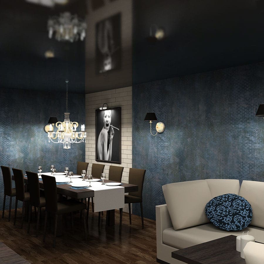 Mesh Blue Concrete Effect Wall Panels Targwall