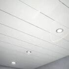 White ceiling 2 silver strip