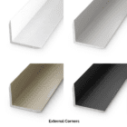 Zest aluminium cover & ext corner all colours swatch square