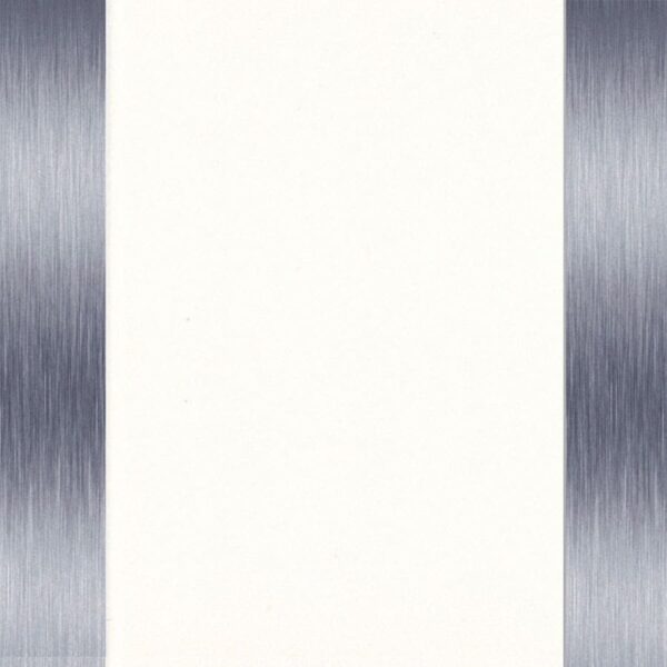 White Gloss 2 Silver Strip Ceiling Panel (200mm x 2600mm x 6mm) - Image 2
