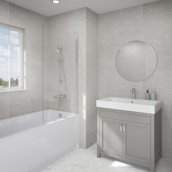 Element Stone Grey (Large Tile) Wall Panel (375mm x 2600mm x 8mm)