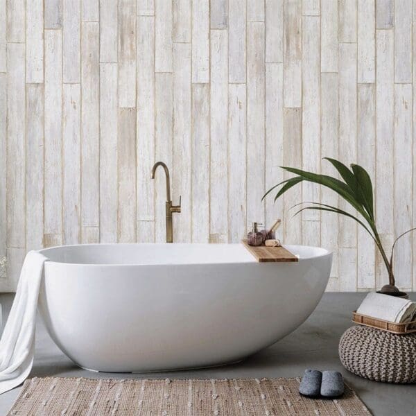 Natural White Wood Wall Panel (500mm x 2600mm x 6mm)