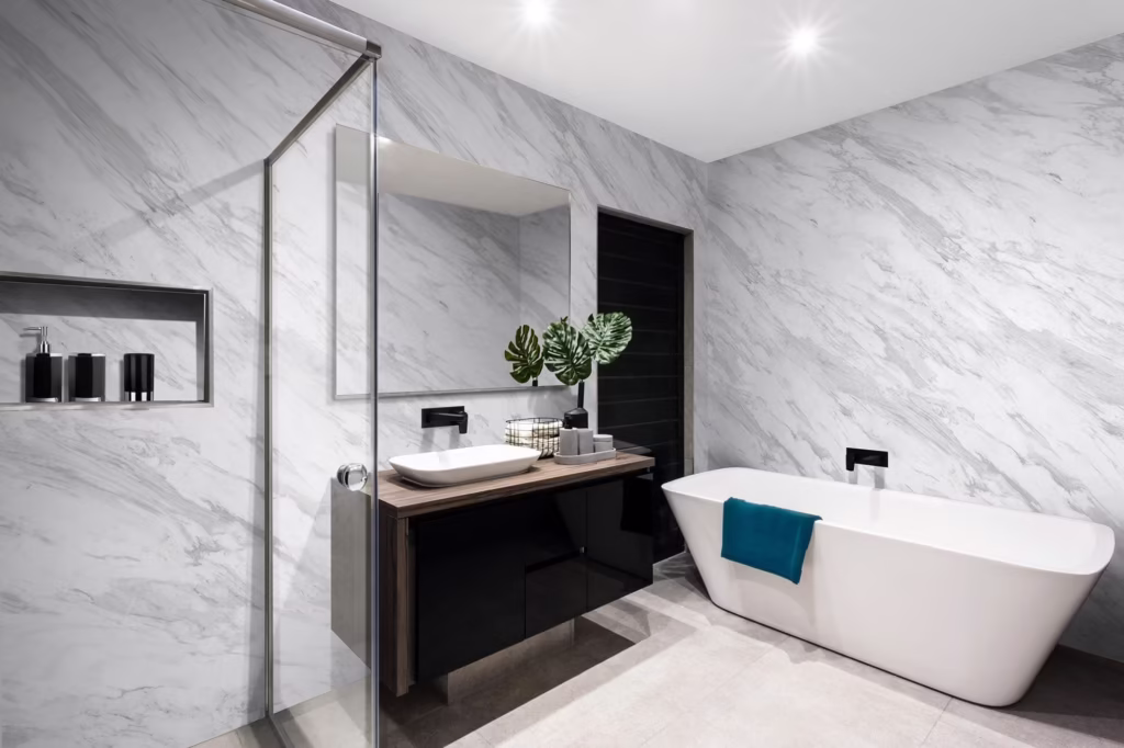 Volakas Grey Marble Effect Wall Panels - Premium (2600mm x 375mm x 8mm)
