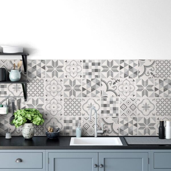 Accent Andaluz Grey Tile Wall Panel Kit Sample - Image 2