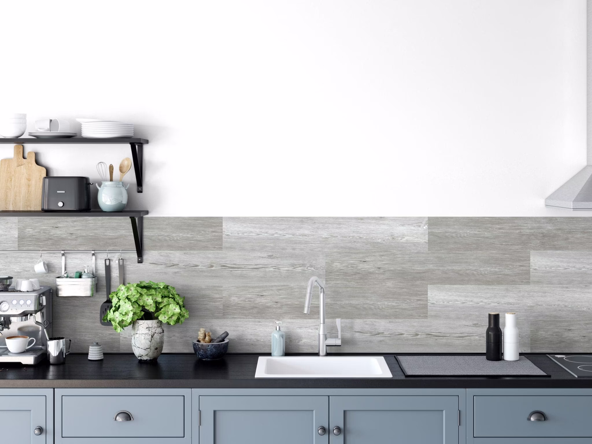 Light Grey Oak Wood Effect Wall Panel Sample