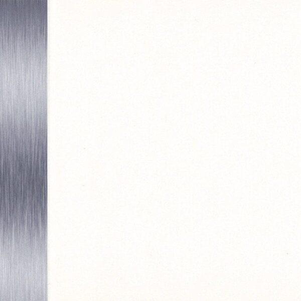 White Gloss with built in Silver strip Ceiling Panel (200mm x 2700mm x 10mm) - Image 2