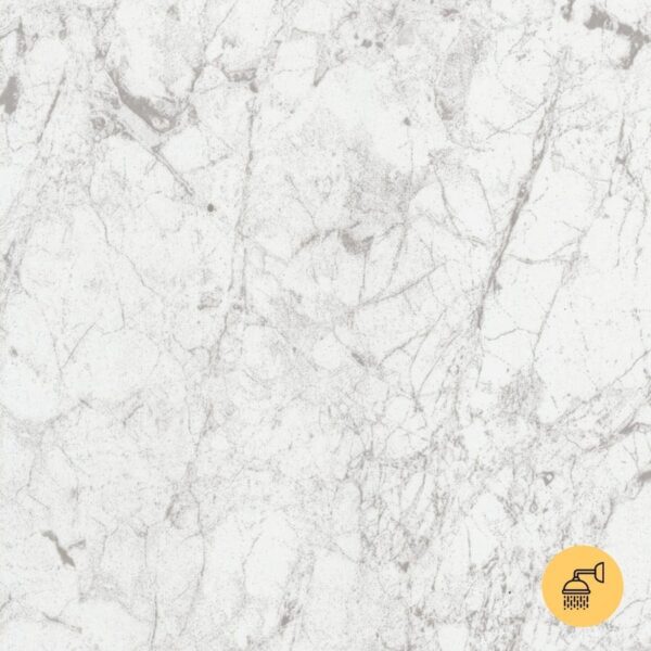 White Marble Gecko Shower Panel (1000mm x 2400mm x 10mm) - Image 2