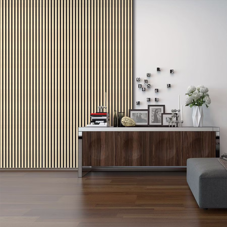 Washed Oak Slat Wall Panel Sample